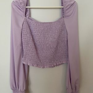 Revolve Super Down Smocked Crop Top
